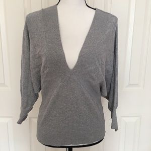 deep low v neck, sculpted bust sweater top